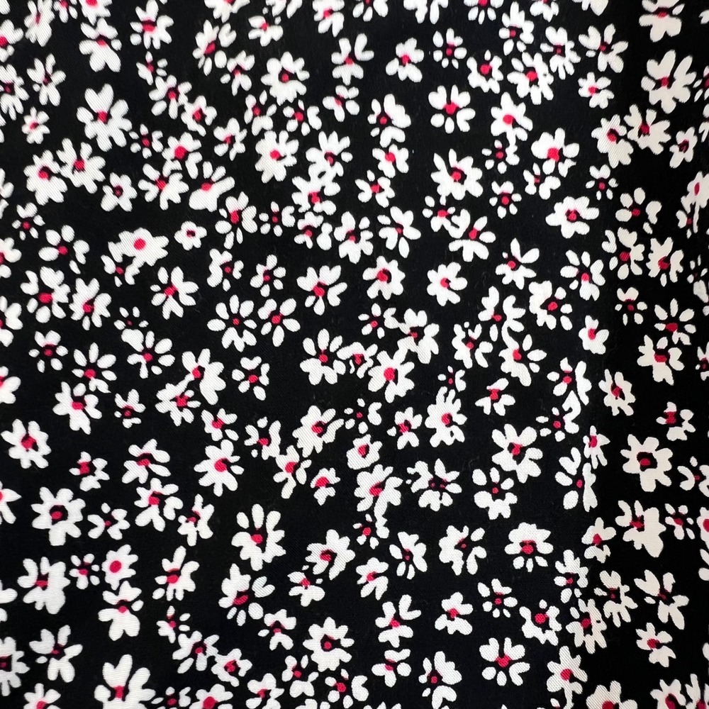 GAP NWT XL Black Floral Mock Neck Tie Blouse Dark Academia Cottagecore - Picture 3 of 12
